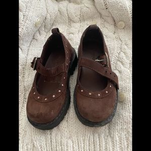 Gap Brown Suede Mary Janes